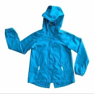 CHAMPION Hooded blue Rain Jacket. Girls Small